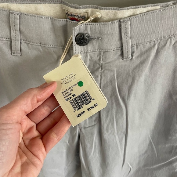 Faherty Island Life Men’s Chino Pants - Light Grey - Size 28 - Picture 5 of 12